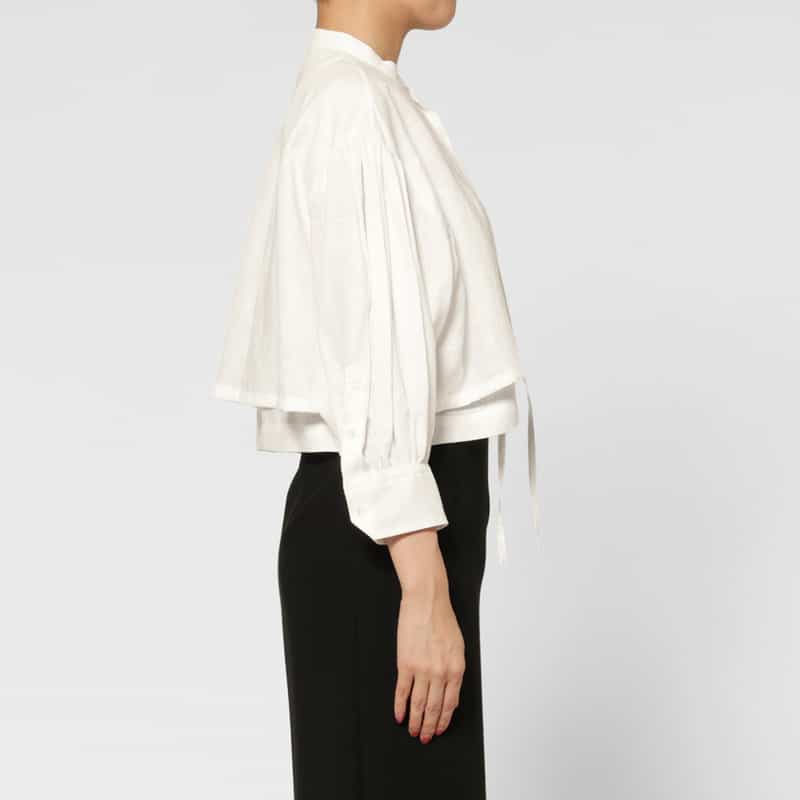 HYKE HYKE ＜ハイク＞ バルーンスリーブ ブラウス WHITE