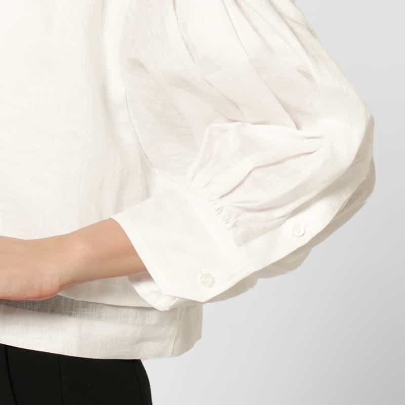 HYKE HYKE ＜ハイク＞ バルーンスリーブ ブラウス WHITE