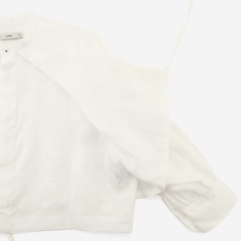 HYKE HYKE ＜ハイク＞ バルーンスリーブ ブラウス WHITE