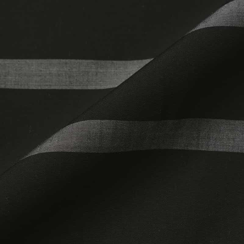 HYKE HYKE ＜ハイク＞ ツイル素材ストライプ柄カウルネックブラウス BLACK