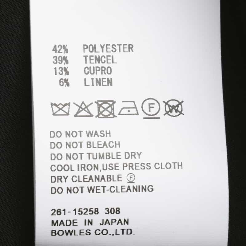 HYKE HYKE ＜ハイク＞ ツイル素材ストライプ柄カウルネックブラウス BLACK