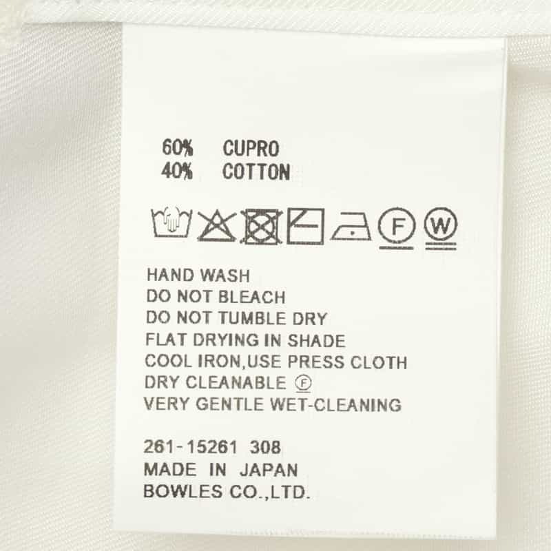 HYKE HYKE ＜ハイク＞ ツイル素材カウルネックブラウス WHITE