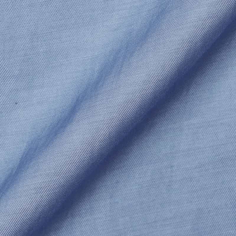 HYKE HYKE ＜ハイク＞ ツイル素材カウルネックブラウス BLUE