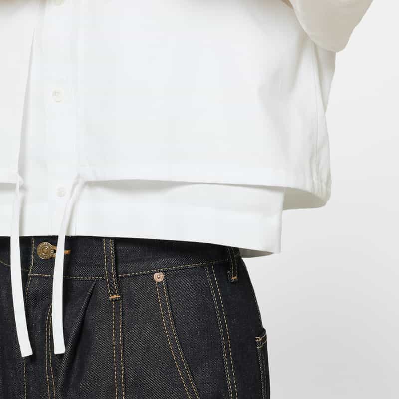 HYKE HYKE ＜ハイク＞ コンビネーション シアースリーブブラウス WHITE