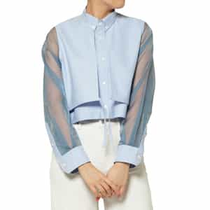 HYKE ＜ハイク＞ コンビネーション シアースリーブブラウス