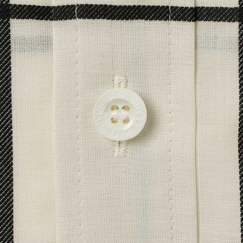 HYKE HYKE ＜ハイク＞ シアー素材ウインドウペーン柄ブラウス IVORY