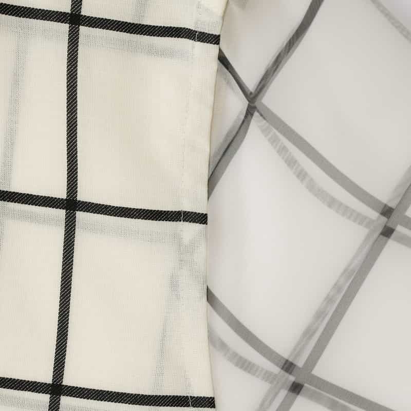 HYKE HYKE ＜ハイク＞ シアー素材ウインドウペーン柄ブラウス IVORY