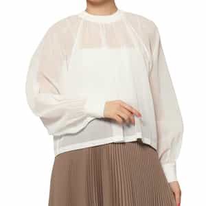 HYKE ＜ハイク＞ シアー素材ブラウス