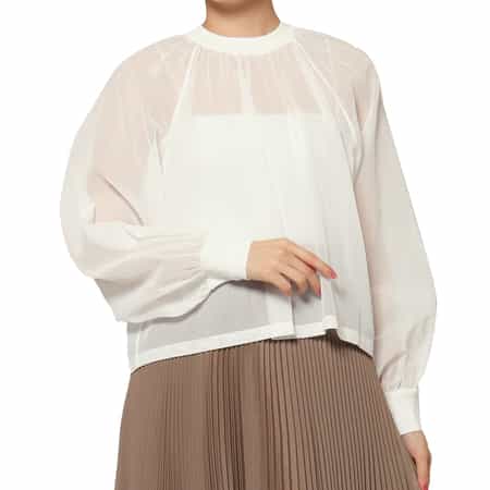 HYKE ＜ハイク＞ シアー素材ブラウス