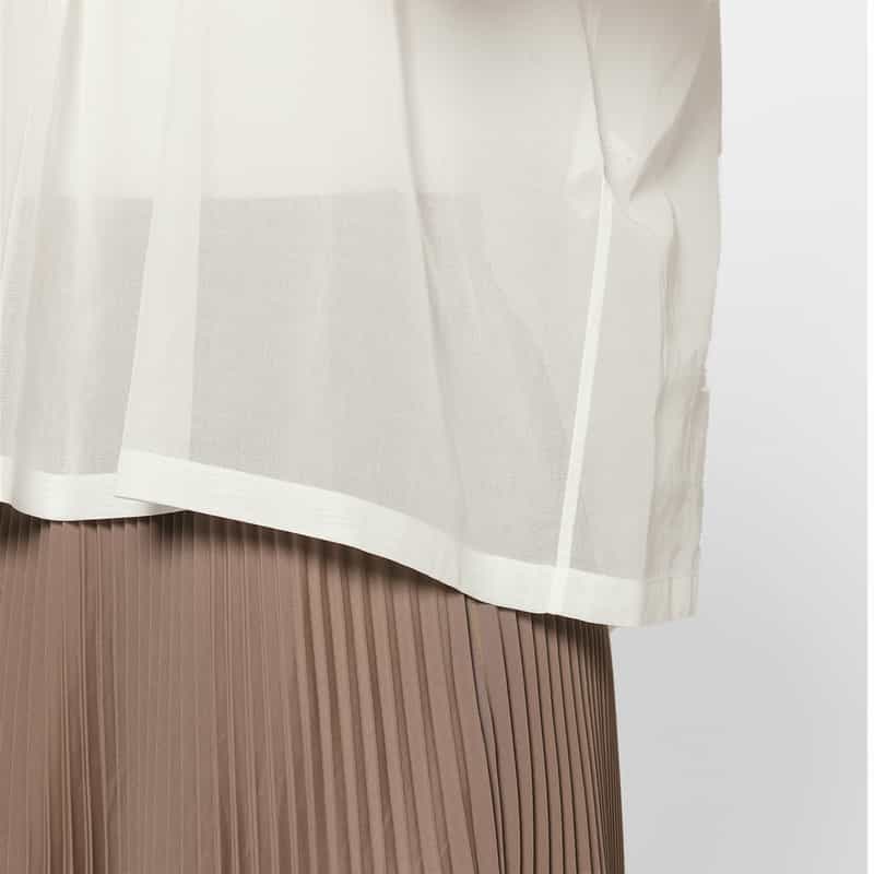 HYKE HYKE ＜ハイク＞ シアー素材ブラウス WHITE