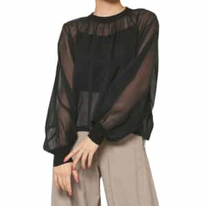 HYKE ＜ハイク＞ シアー素材ブラウス