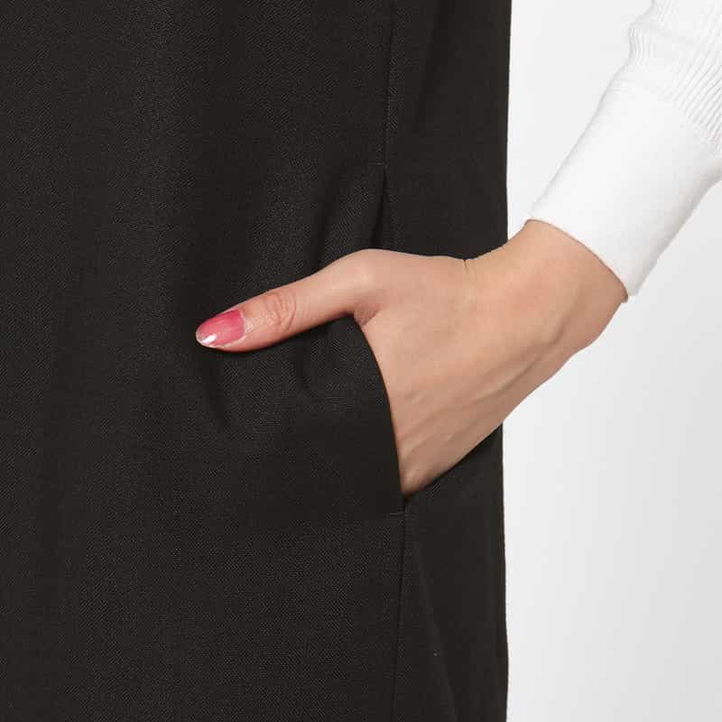 HYKE HYKE ＜ハイク＞ バックレースアップデザイン Vネックジャンプスーツ BLACK