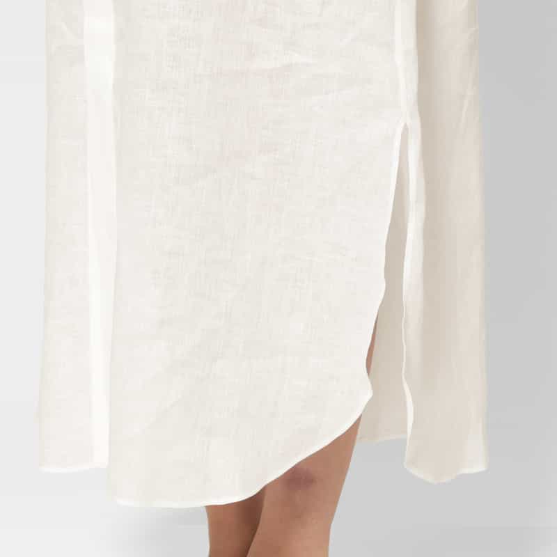 HYKE HYKE ＜ハイク＞ バルーンスリーブ シャツドレス WHITE