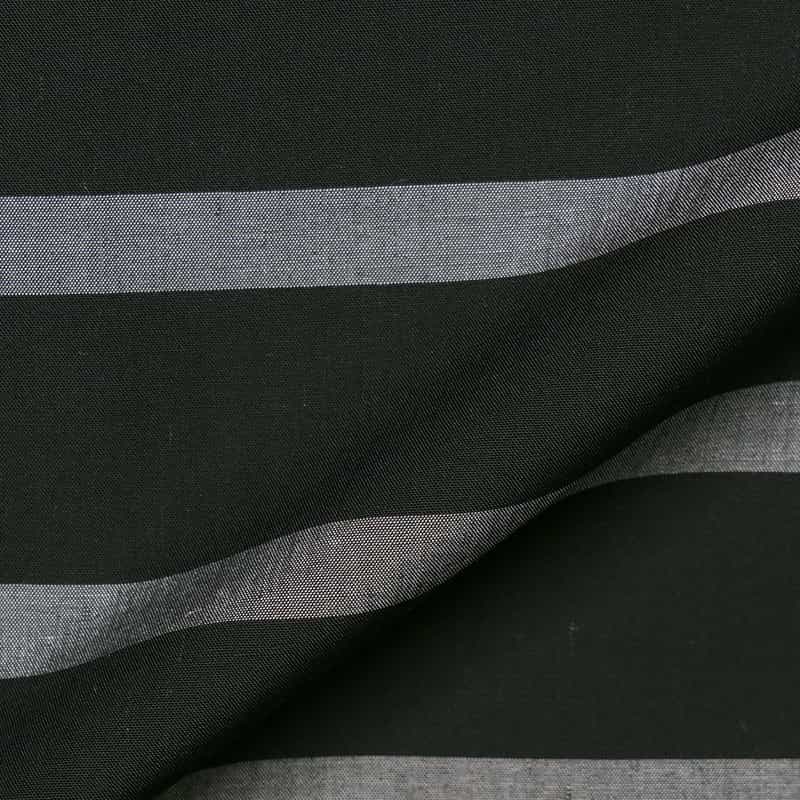 HYKE HYKE ＜ハイク＞ ツイル素材ストライプ柄カウルネックドレス BLACK