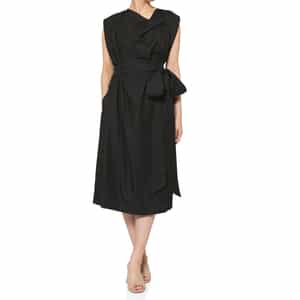 HYKE ＜ハイク＞ ツイル素材カウルネックドレス