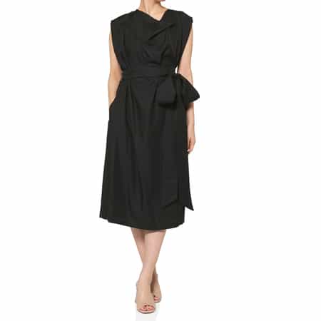 HYKE ＜ハイク＞ ツイル素材カウルネックドレス