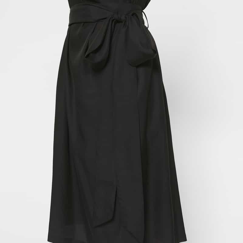 HYKE HYKE ＜ハイク＞ ツイル素材カウルネックドレス BLACK