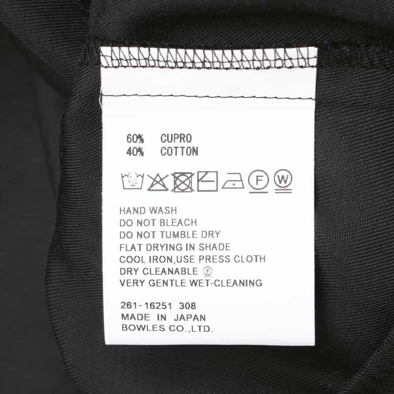 HYKE HYKE ＜ハイク＞ ツイル素材カウルネックドレス BLACK