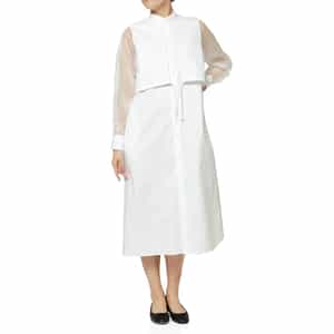 HYKE ＜ハイク＞ コンビネーション シアースリーブシャツドレス
