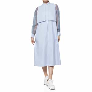 HYKE ＜ハイク＞ コンビネーション シアースリーブシャツドレス