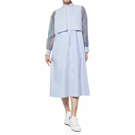 HYKE ＜ハイク＞ コンビネーション シアースリーブシャツドレス