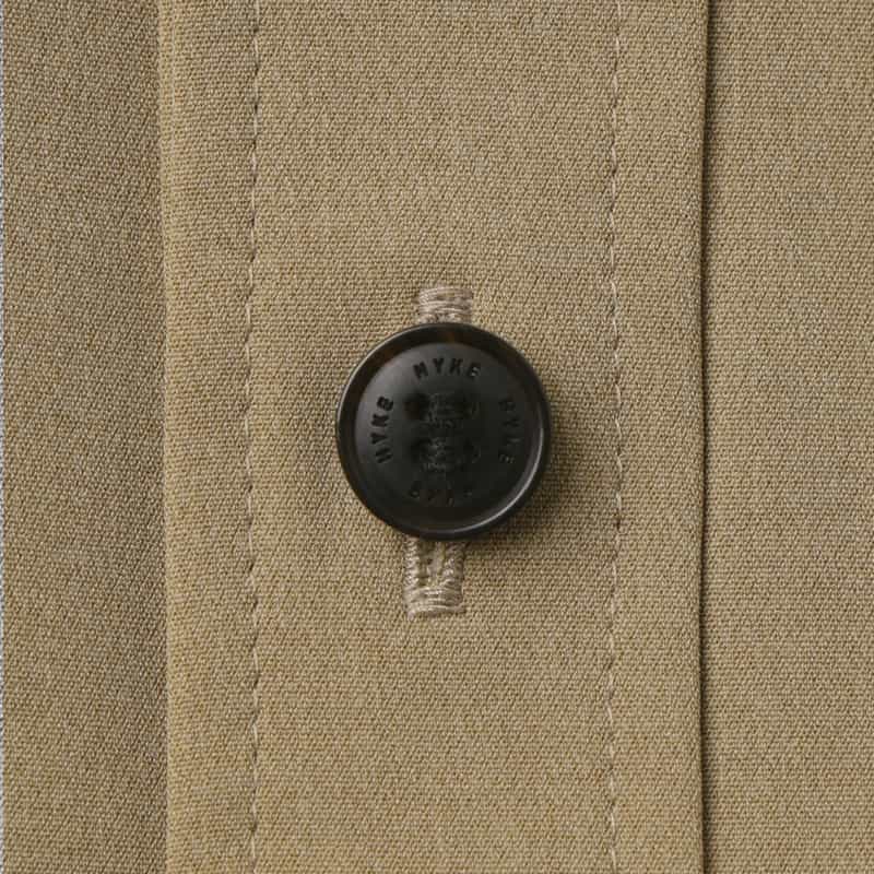 HYKE HYKE＜ハイク＞ ハーフスリーブ スリット入りマキシドレス BEIGE