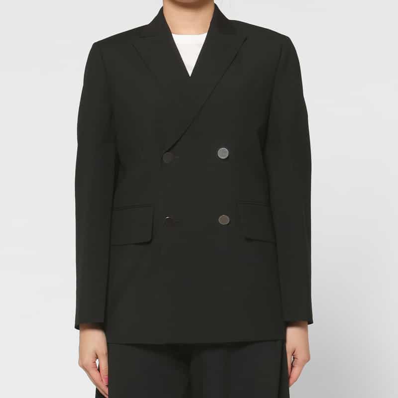 HYKE HYKE ＜ハイク＞ ダブルブレストブレザー BLACK