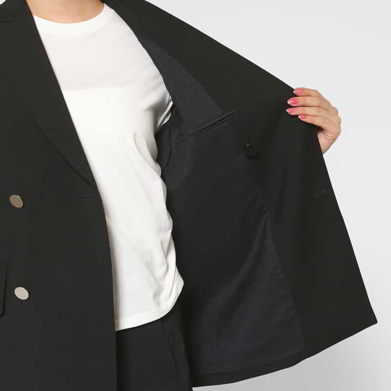 HYKE HYKE ＜ハイク＞ ダブルブレストブレザー BLACK