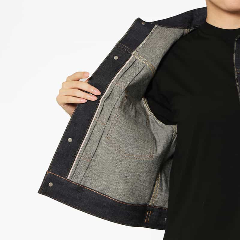 HYKE HYKE ＜ハイク＞ TYPE2 シアースリーブ デニムジャケット NAVY