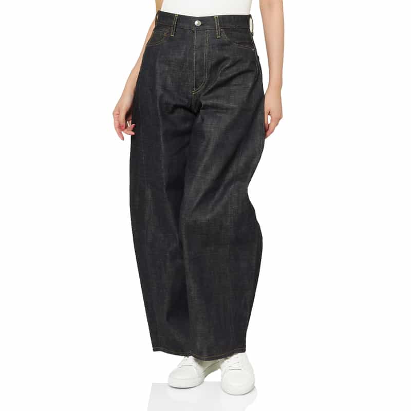 HYKE HYKE ＜ハイク＞ バレルレッグ デニムパンツ NAVY