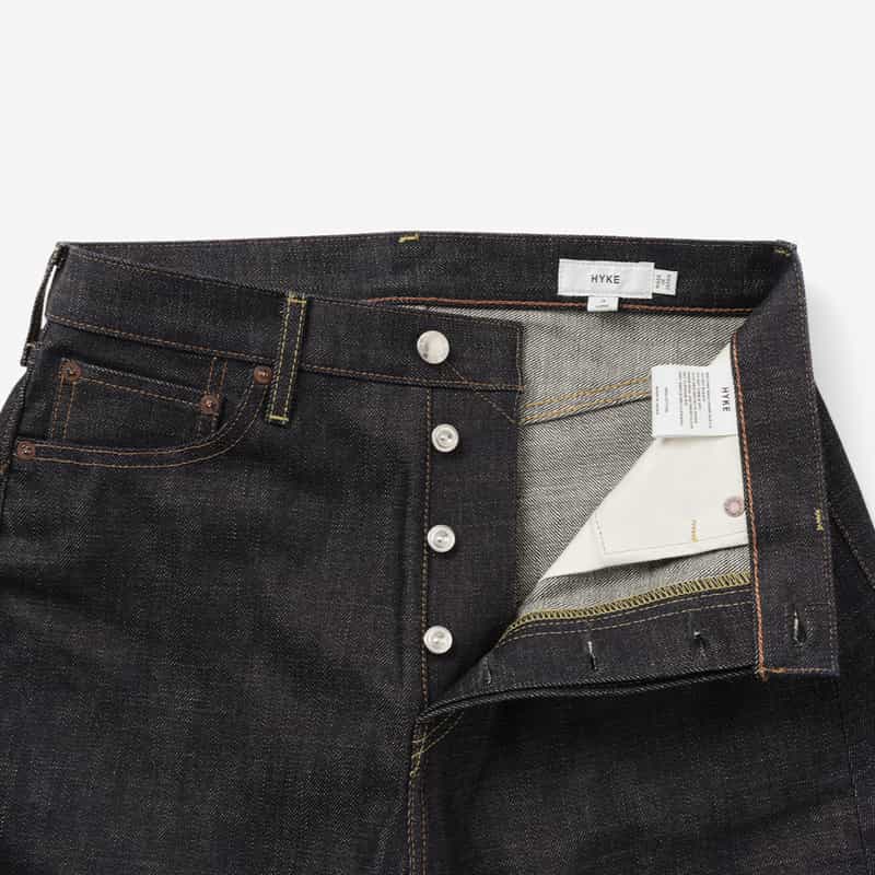 HYKE HYKE ＜ハイク＞ バレルレッグ デニムパンツ NAVY