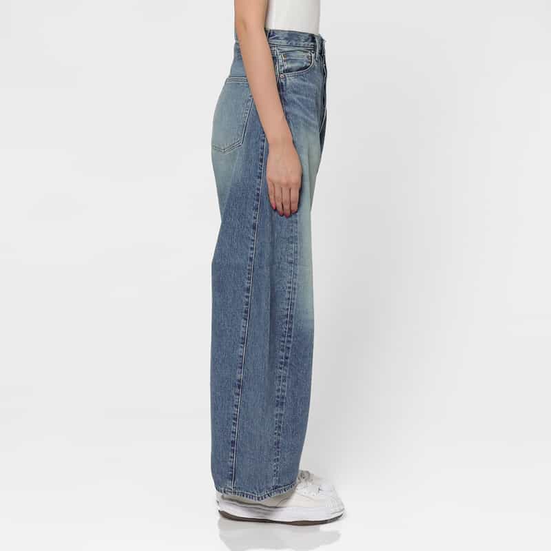 HYKE HYKE ＜ハイク＞ バレルレッグ デニムパンツ BLUE