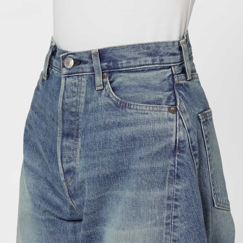 HYKE HYKE ＜ハイク＞ バレルレッグ デニムパンツ BLUE