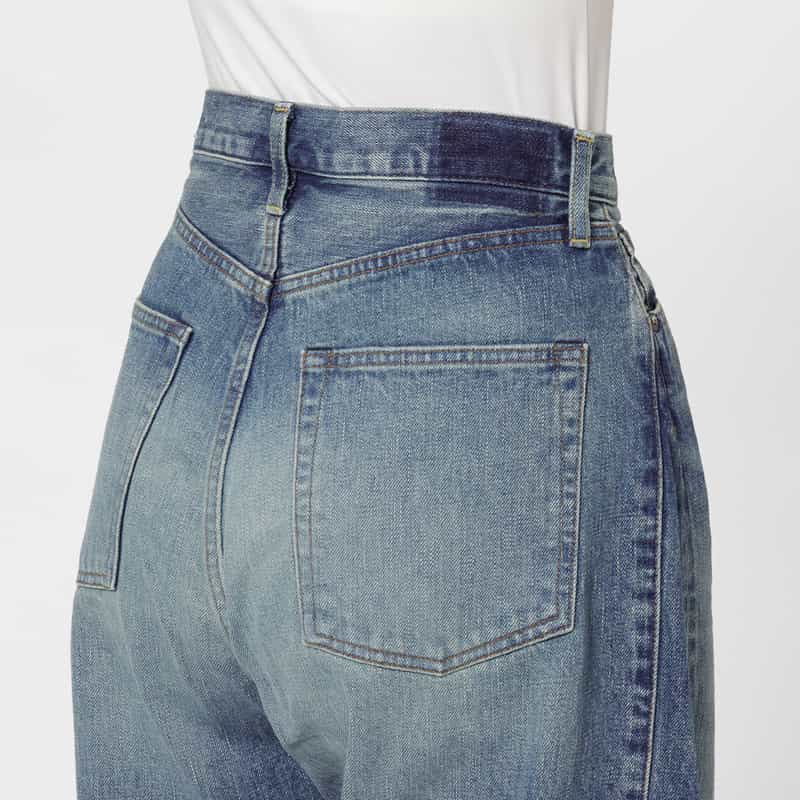 HYKE HYKE ＜ハイク＞ バレルレッグ デニムパンツ BLUE
