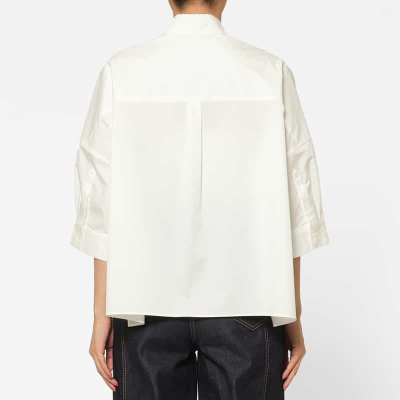 MACKINTOSH MACKINTOSH ＜マッキントッシュ＞ 7分袖ドロップショルダーシャツ WHITE