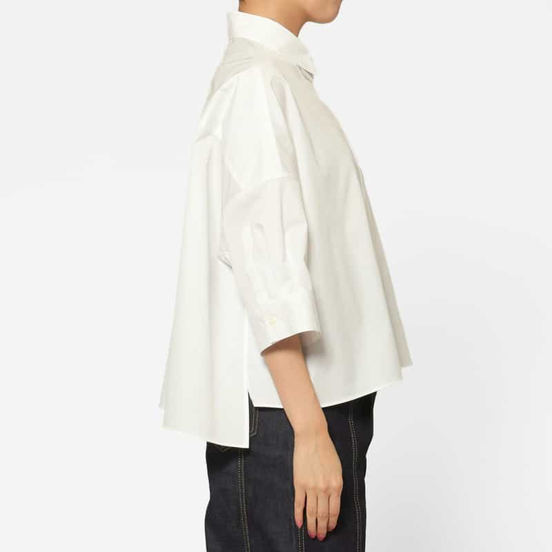 MACKINTOSH MACKINTOSH ＜マッキントッシュ＞ 7分袖ドロップショルダーシャツ WHITE