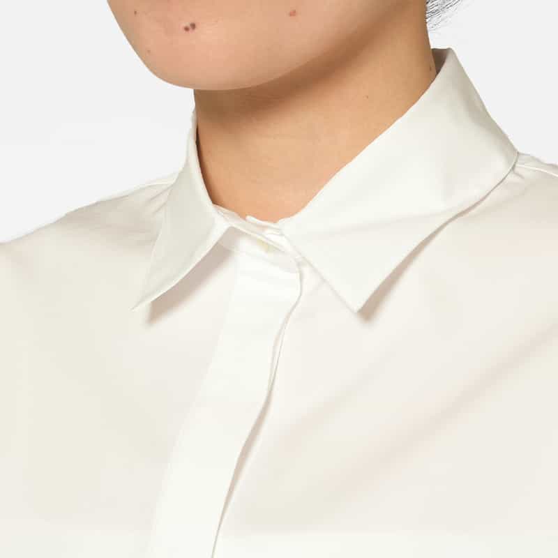 MACKINTOSH MACKINTOSH ＜マッキントッシュ＞ 7分袖ドロップショルダーシャツ WHITE