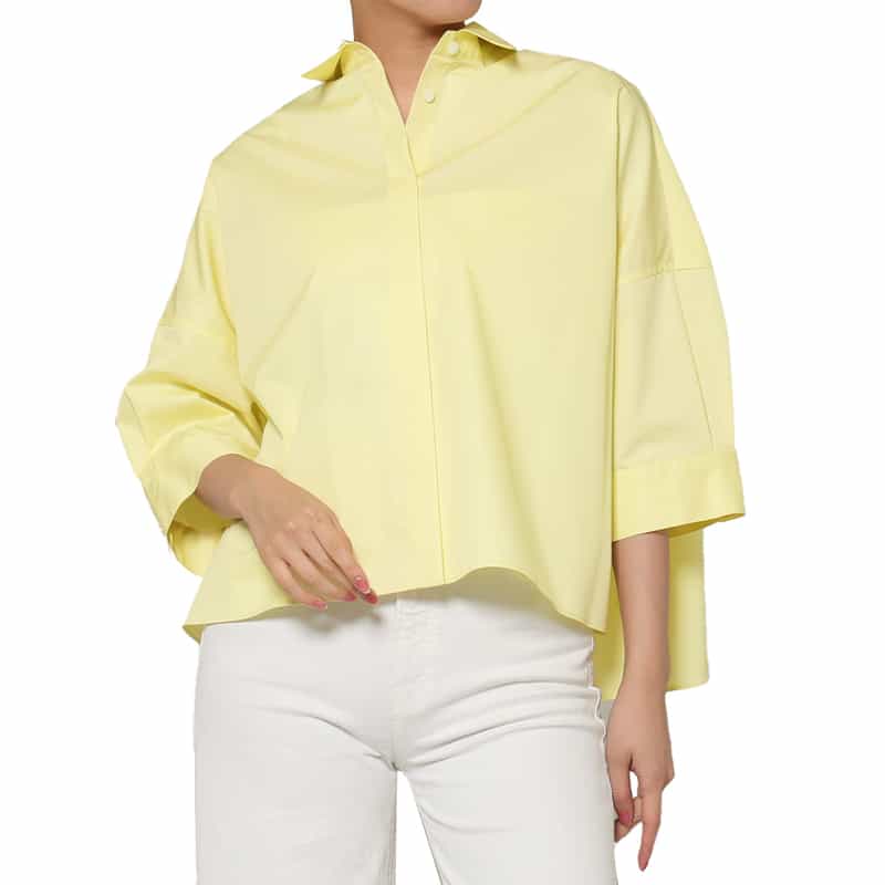 MACKINTOSH MACKINTOSH ＜マッキントッシュ＞ 7分袖ドロップショルダーシャツ LIGHT YELLOW