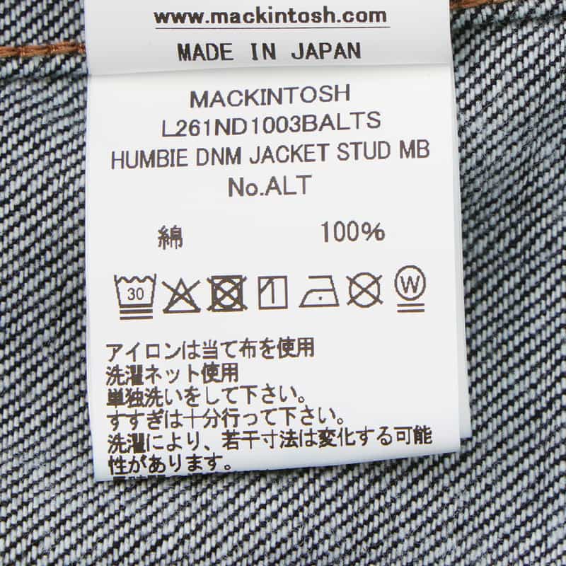 MACKINTOSH MACKINTOSH ＜マッキントッシュ＞ スタッズデザイン デニムジャケット NAVY