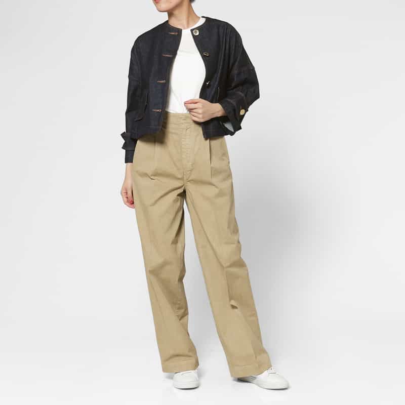 MACKINTOSH MACKINTOSH ＜マッキントッシュ＞ ノーカラーデニムジャケット NAVY