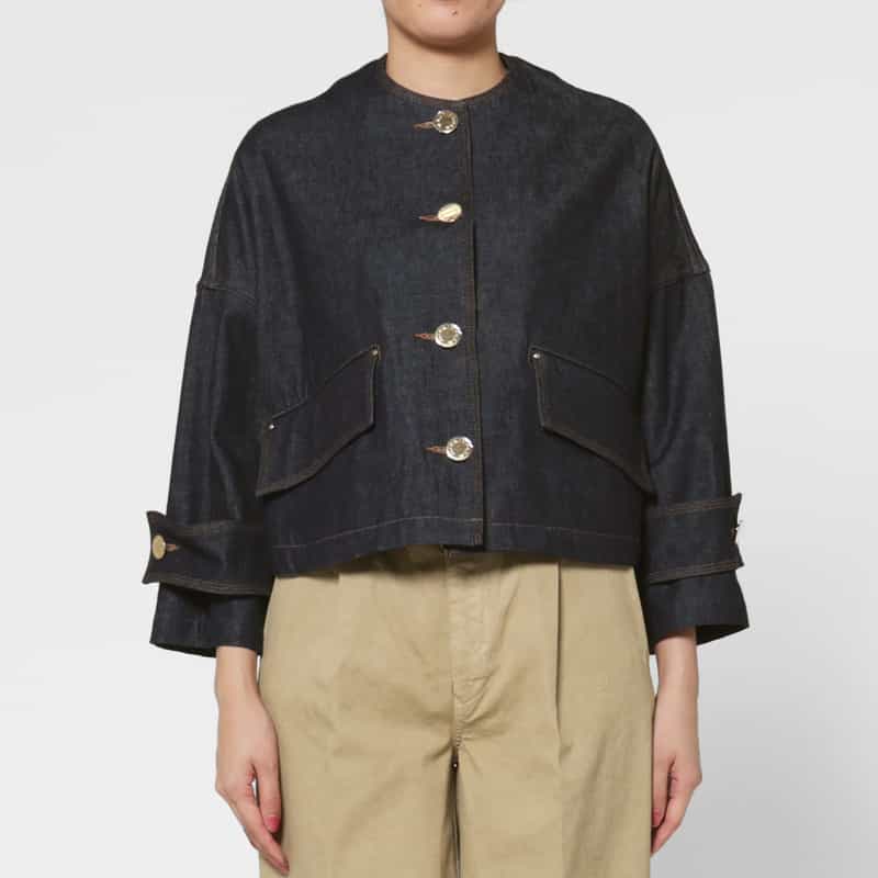 MACKINTOSH MACKINTOSH ＜マッキントッシュ＞ ノーカラーデニムジャケット NAVY