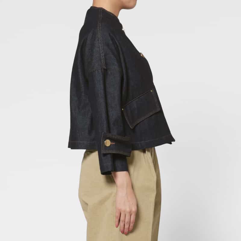 MACKINTOSH MACKINTOSH ＜マッキントッシュ＞ ノーカラーデニムジャケット NAVY