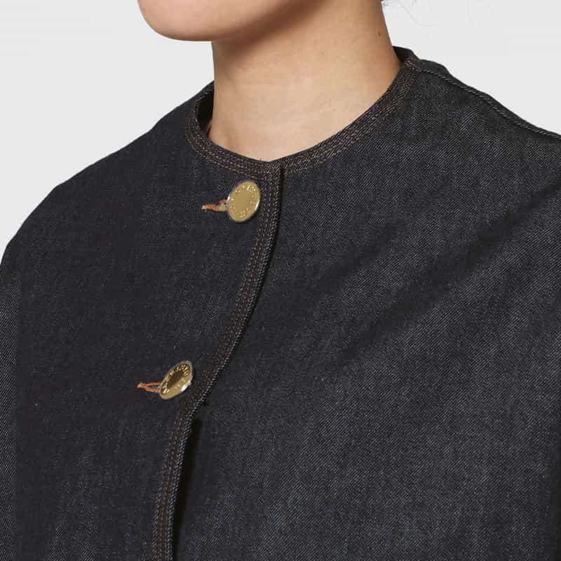 MACKINTOSH MACKINTOSH ＜マッキントッシュ＞ ノーカラーデニムジャケット NAVY