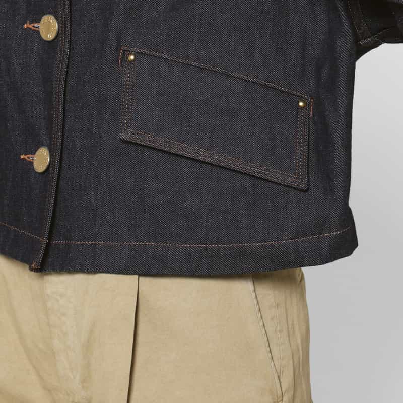 MACKINTOSH MACKINTOSH ＜マッキントッシュ＞ ノーカラーデニムジャケット NAVY