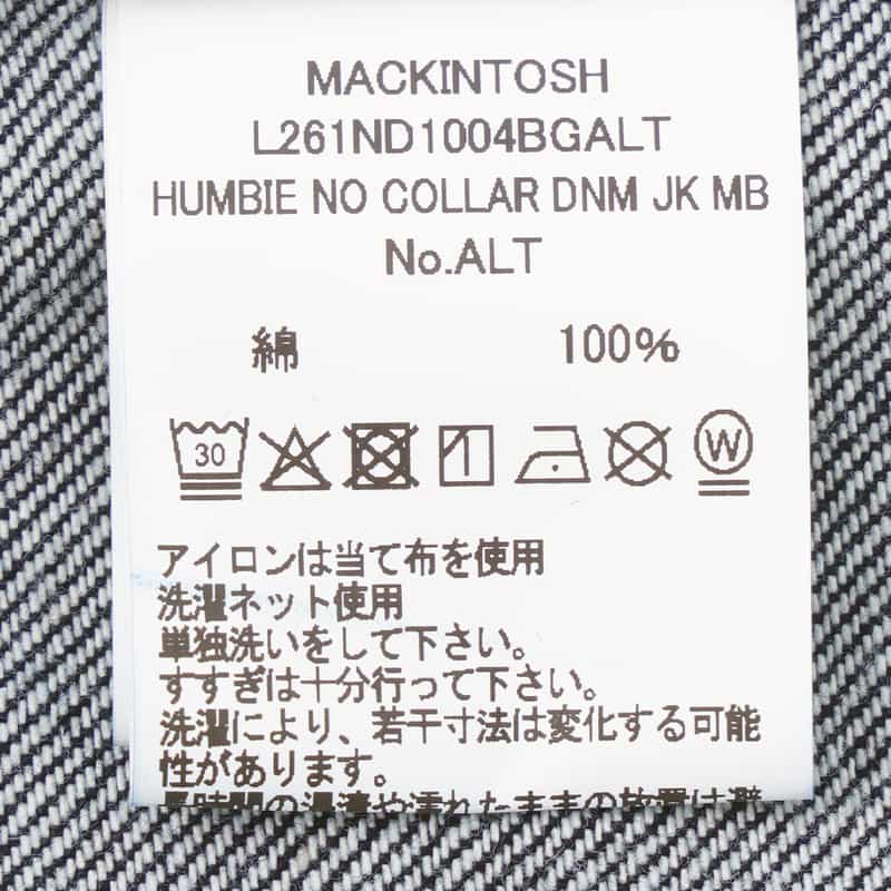 MACKINTOSH MACKINTOSH ＜マッキントッシュ＞ ノーカラーデニムジャケット NAVY