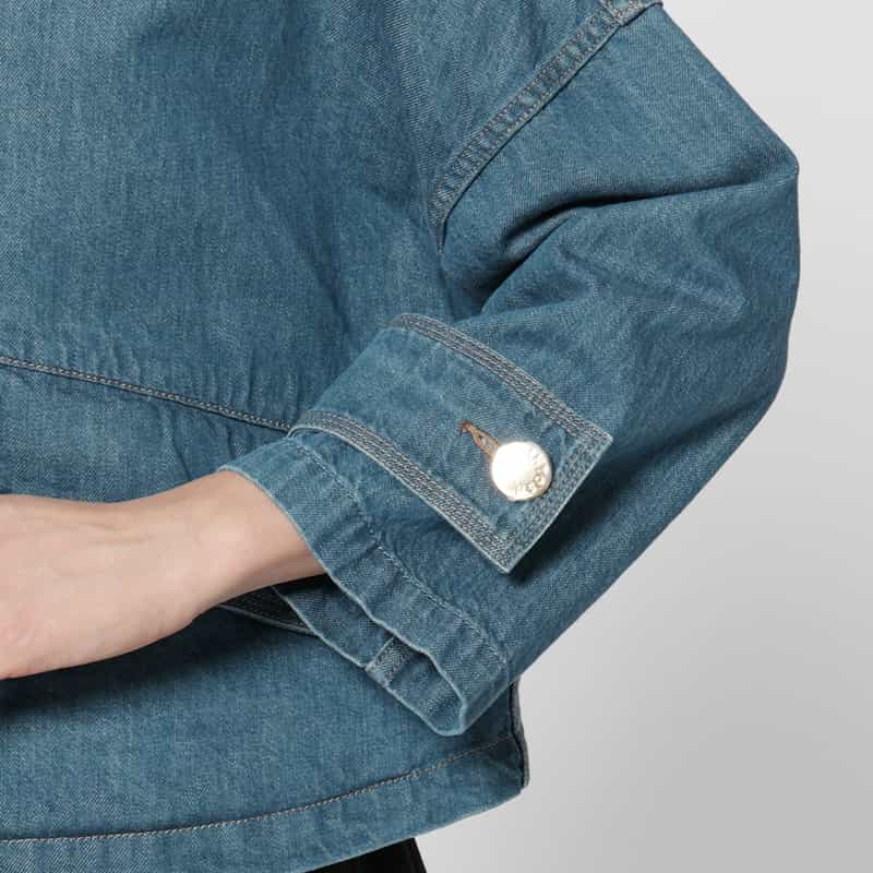 MACKINTOSH MACKINTOSH ＜マッキントッシュ＞ ノーカラーデニムジャケット BLUE