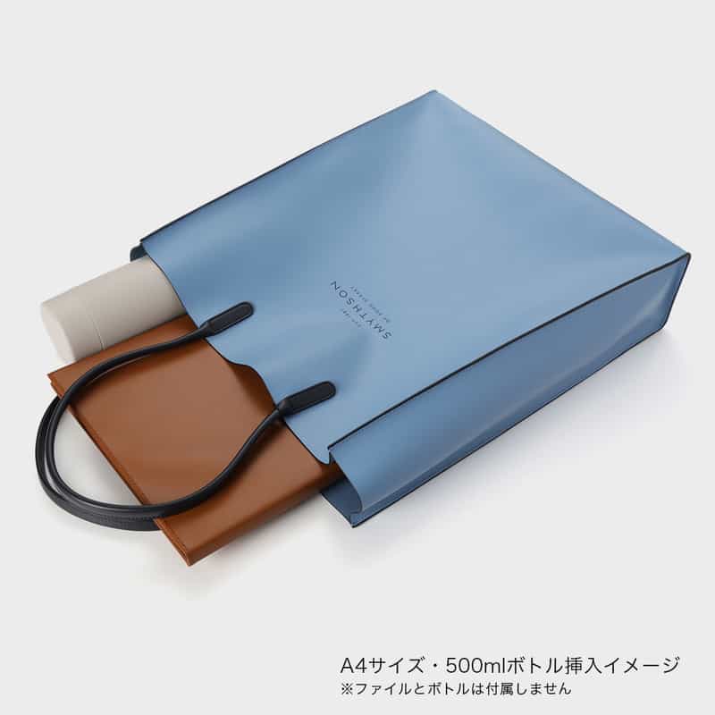 SMYTHSON SMYTHSON＜スマイソン＞ ロゴ入りトートバッグ LIGHT BLUE