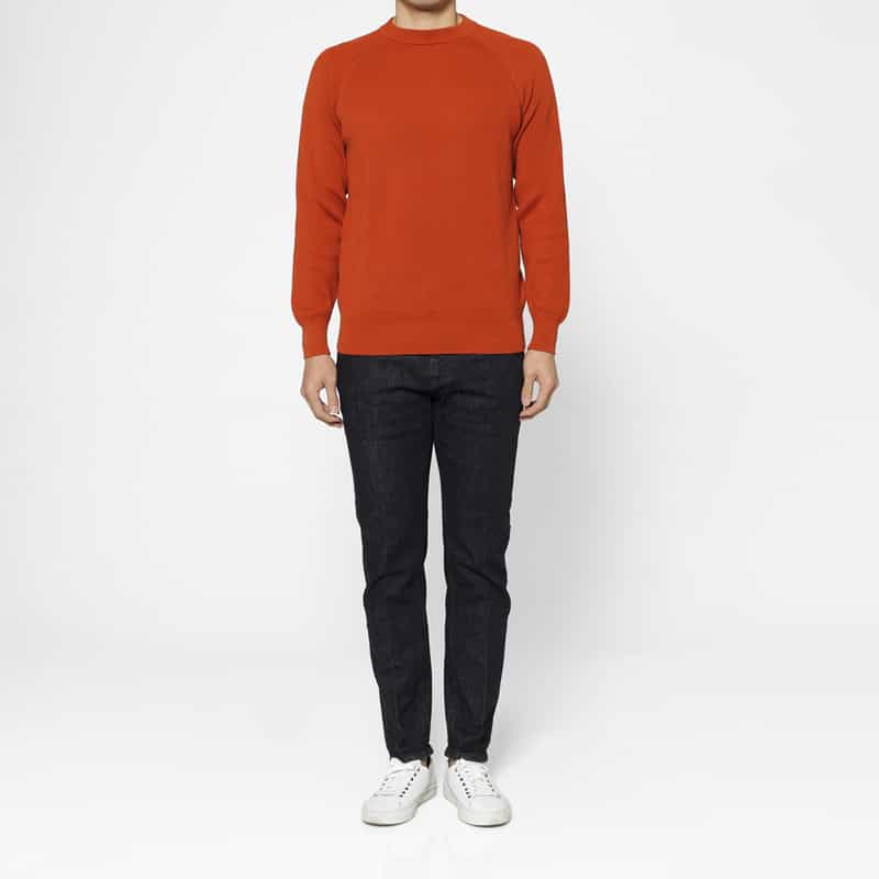 FILIPPO DE LAURENTIIS FILIPPO DE LAURENTIIS＜フィリップ デ ローレンティス＞ コットンニットプルオーバー ORANGE
