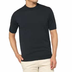 FILIPPO DE LAURENTIIS＜フィリップ デ ローレンティス＞ リブクルーネックニットプルオーバー