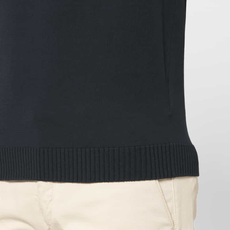 FILIPPO DE LAURENTIIS FILIPPO DE LAURENTIIS＜フィリップ デ ローレンティス＞ リブクルーネックニットプルオーバー NAVY